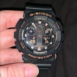 Women’s black & rose gold G-Shock